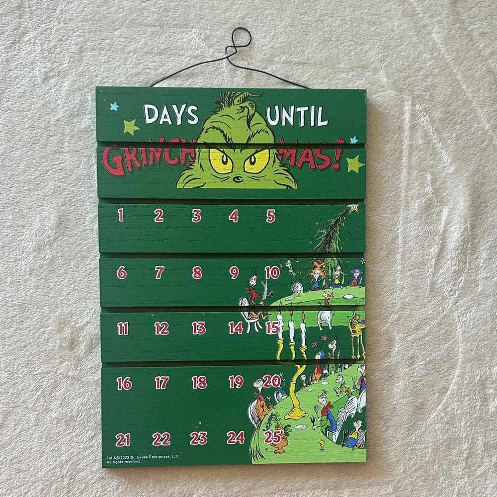 Grinch Christmas Countdown Calendar - Green